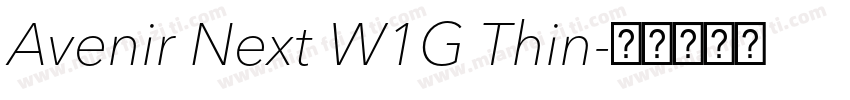 Avenir Next W1G Thin字体转换